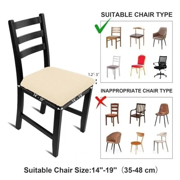 Dining room chair seat covers GREEN Northern Brothers X6 Christmas Holiday - Picture 5 of 5